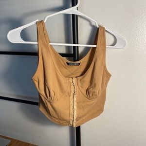 Corset Cotten Tank -Tan